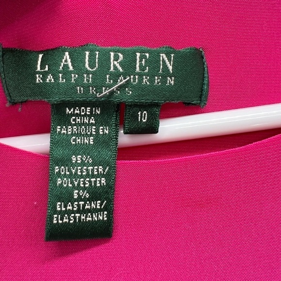 Lauren Ralph Lauren pink sleeveless dress size 10 - Picture 7 of 10